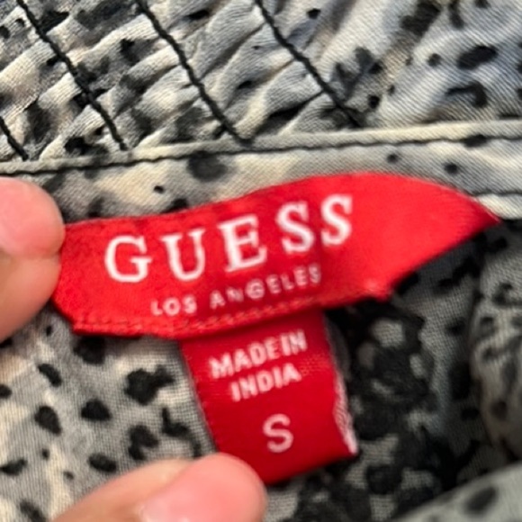 Guess Black and Gray Snake Print Crop Top - Picture 8 of 9